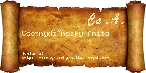 Csernyánszky Anita névjegykártya
